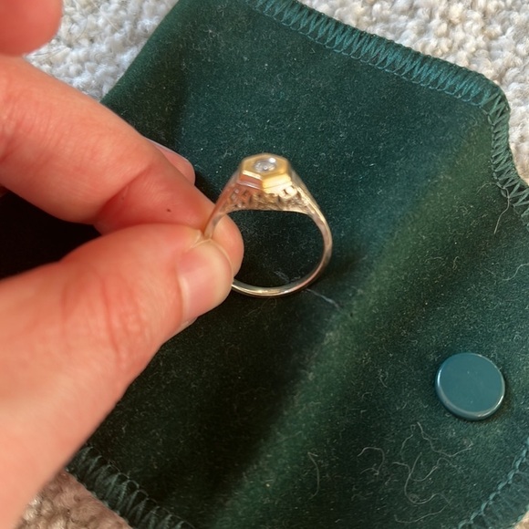 Gold and Diamond Star of David ring - Picture 2 of 5